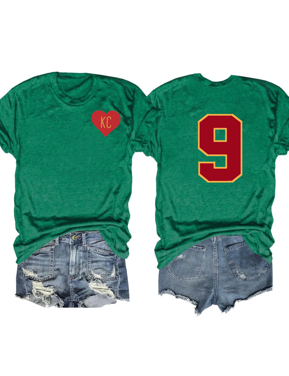 KC Heart Custom Number T-shirt