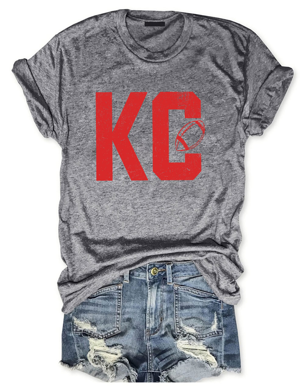 KC Kansas City Football T-Shirt