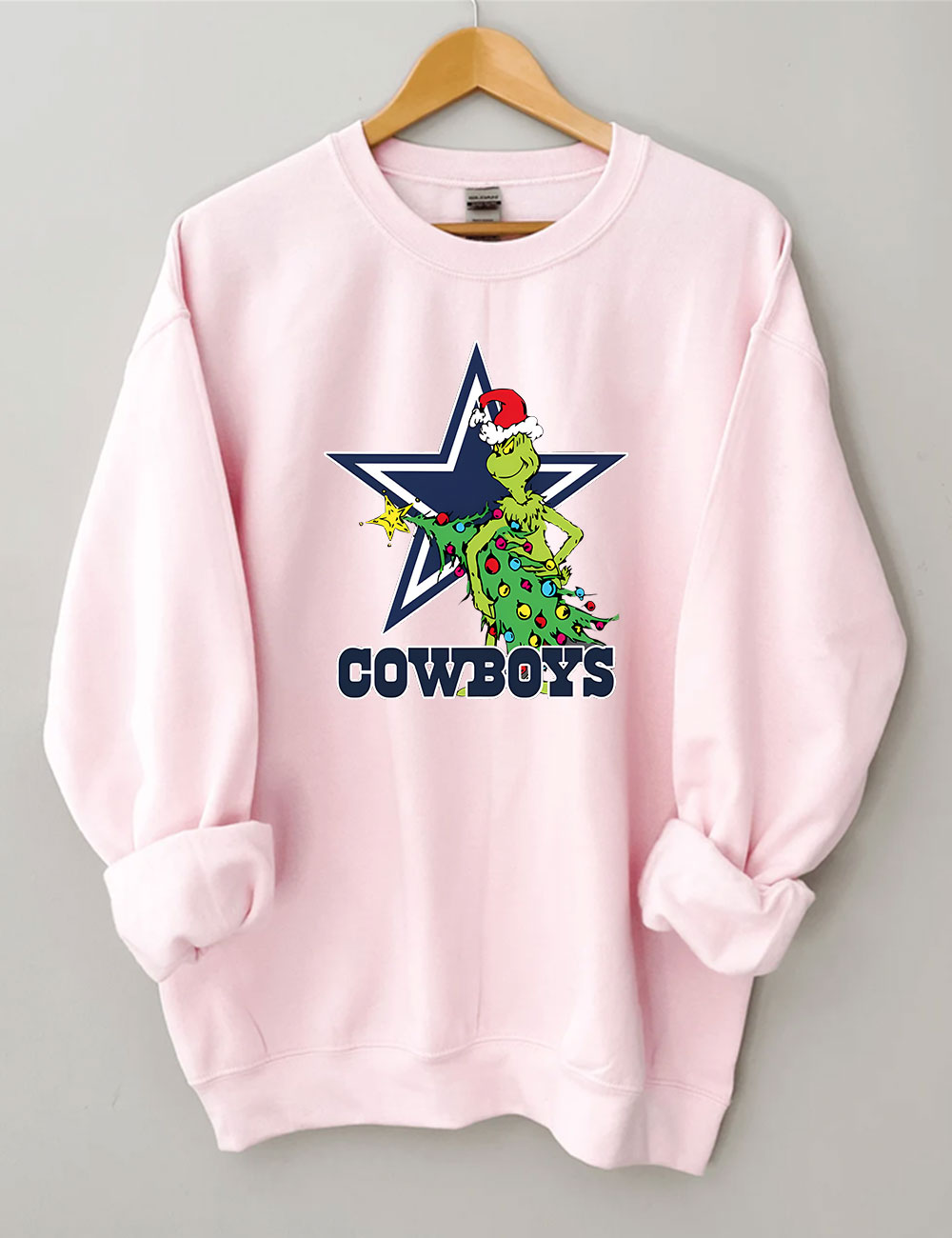 Grinch Love Cowboys Dallas Christmas Football Sweatshirt