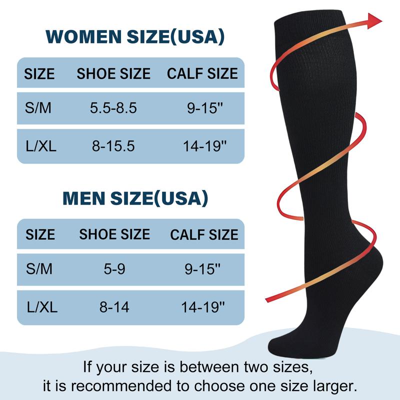 Knee-high Sports Socks for Men and Women - 4 Pairs Socks