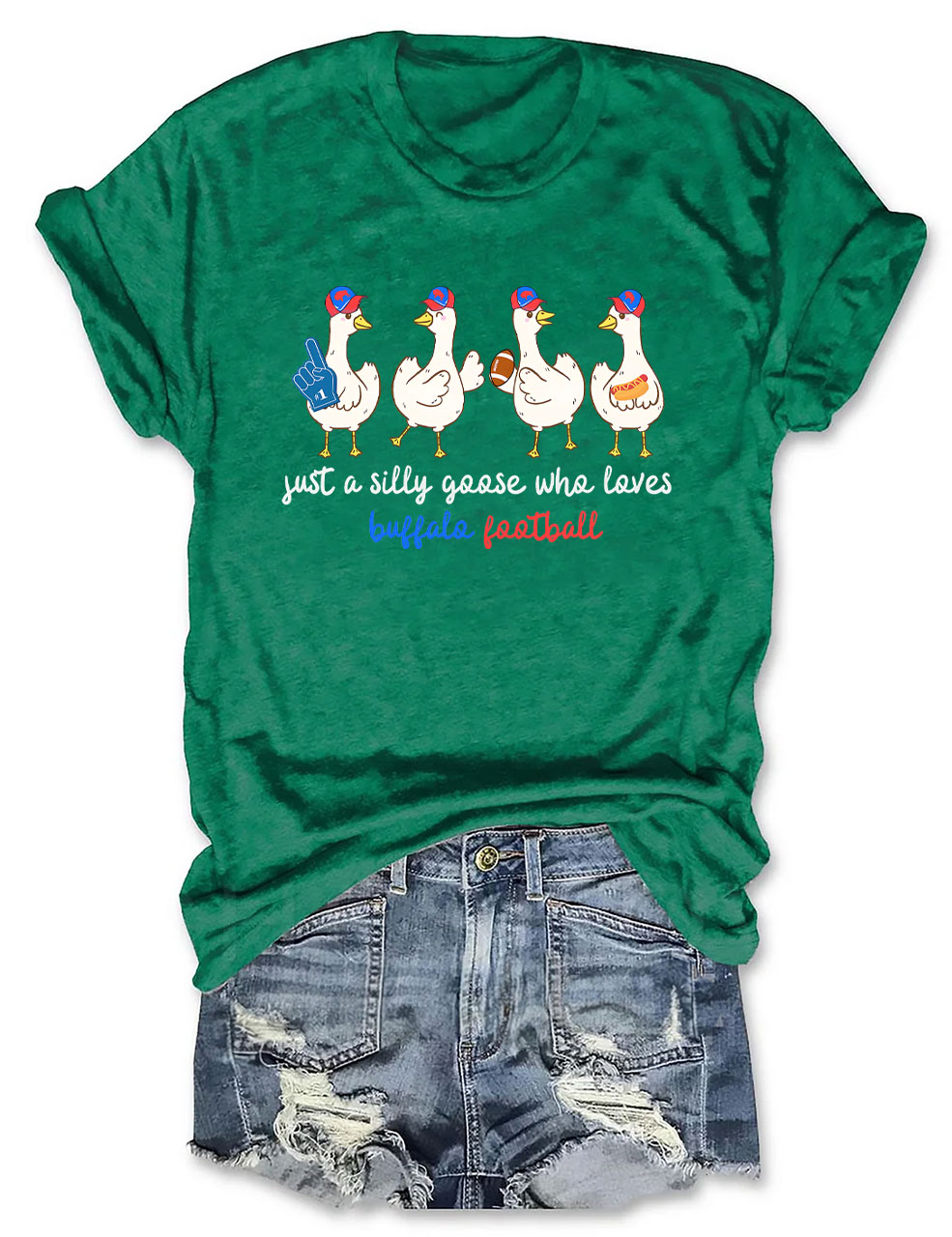 Silly Goose Buffalo Game Day Football T-Shirt
