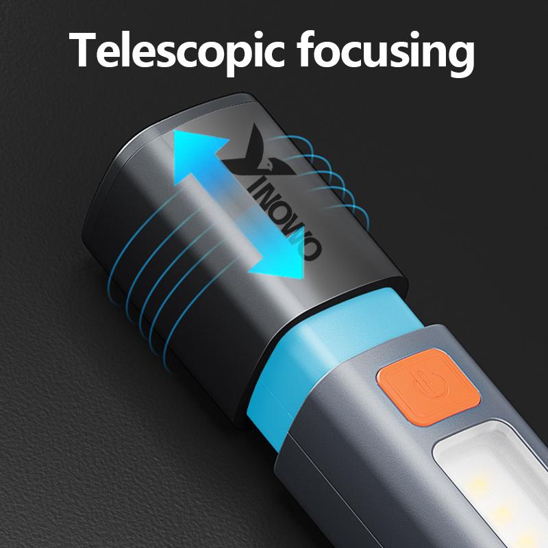 Rechargeable LED Flashlight: 3 Modes, IPX65 Waterproof & Durable for Camping, Fishing, Emergencies, Outdoor/Night Illumination