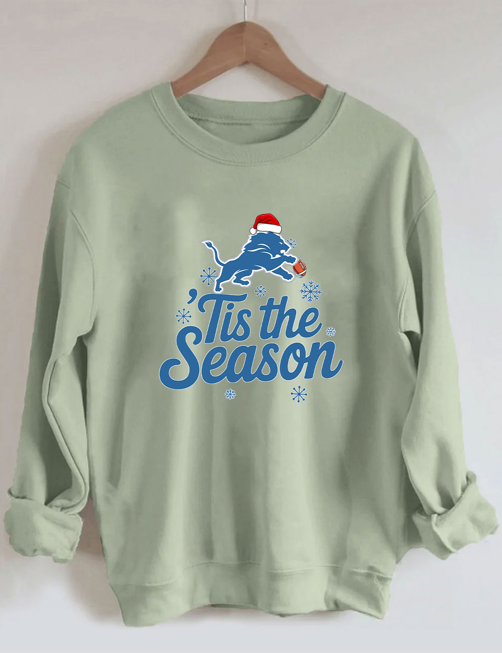Tis The Season Detroit Lions Christmas Football Sweatshirt