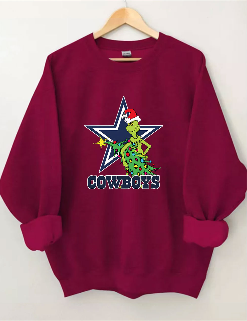 Grinch Love Cowboys Dallas Christmas Football Sweatshirt