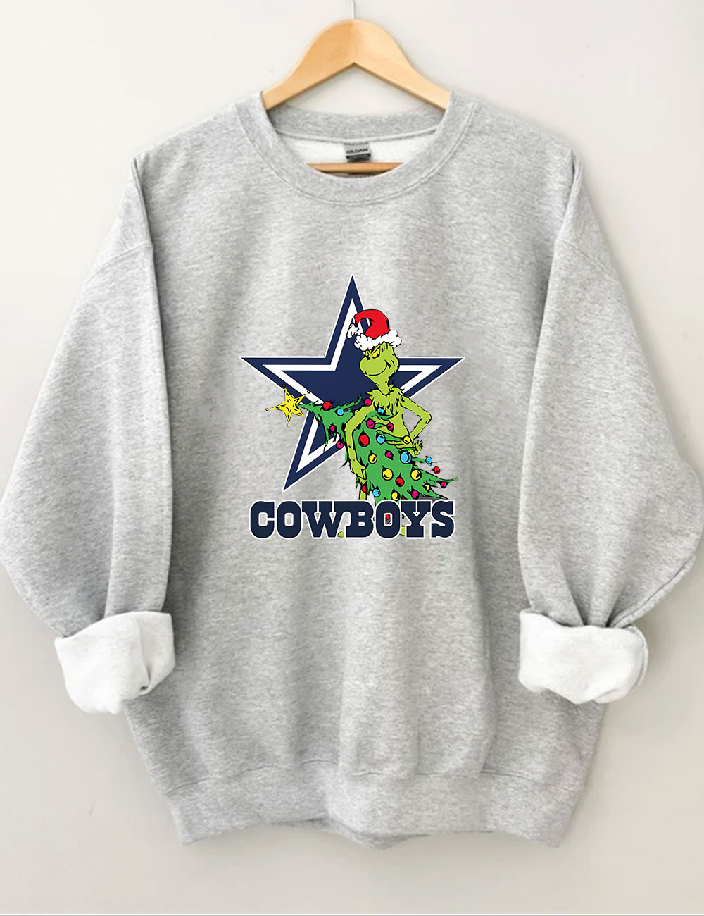 Grinch Love Cowboys Dallas Christmas Football Sweatshirt