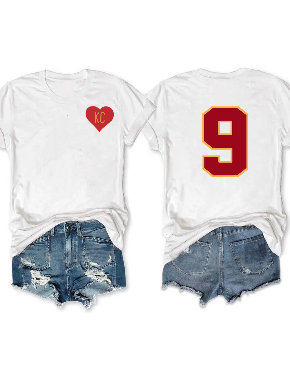 KC Heart Custom Number T-shirt