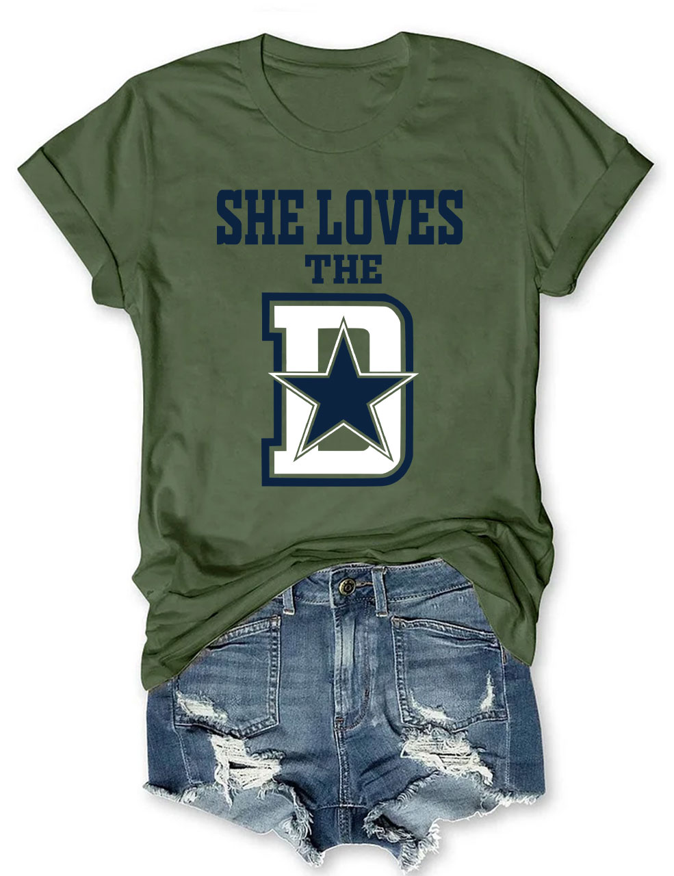 She Loves The Dallas Cowboys Football T-Shirt