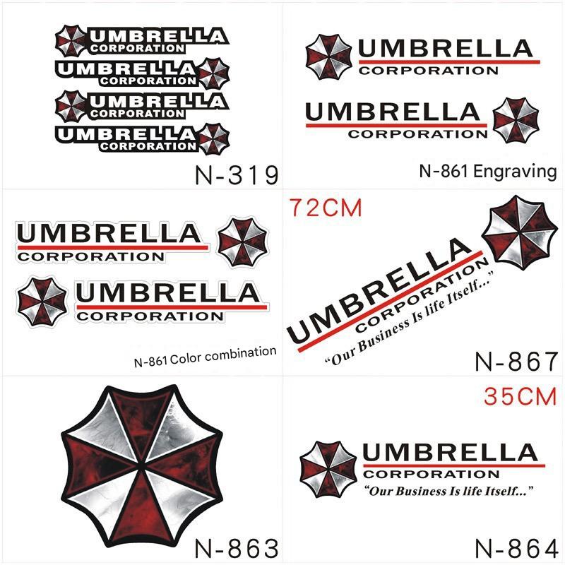 Firma Umbrella kreskówka kryzys biochemiczny naklejki samochodowe zarysowania pokrywa zmiana dekoracja ciało drzwi kreatywna osobowość naklejki samochodowe