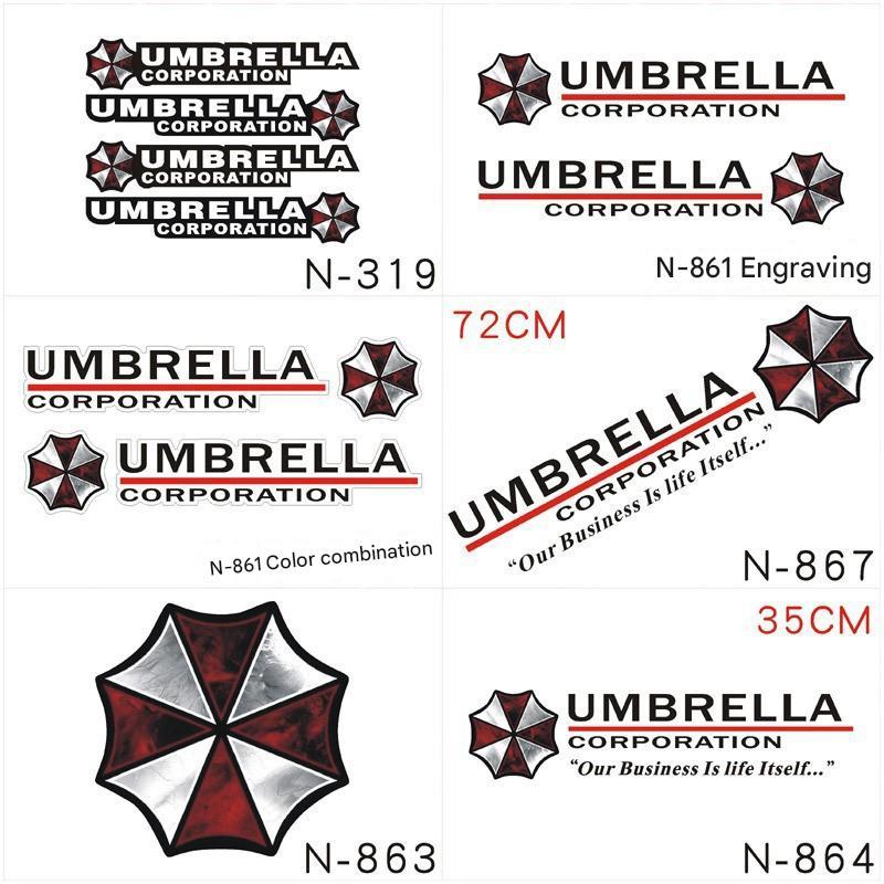 Firma Umbrella kreskówka kryzys biochemiczny naklejki samochodowe zarysowania pokrywa zmiana dekoracja ciało drzwi kreatywna osobowość naklejki samochodowe