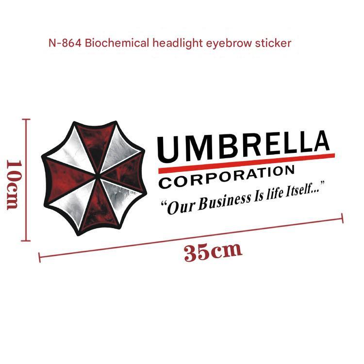 Firma Umbrella kreskówka kryzys biochemiczny naklejki samochodowe zarysowania pokrywa zmiana dekoracja ciało drzwi kreatywna osobowość naklejki samochodowe