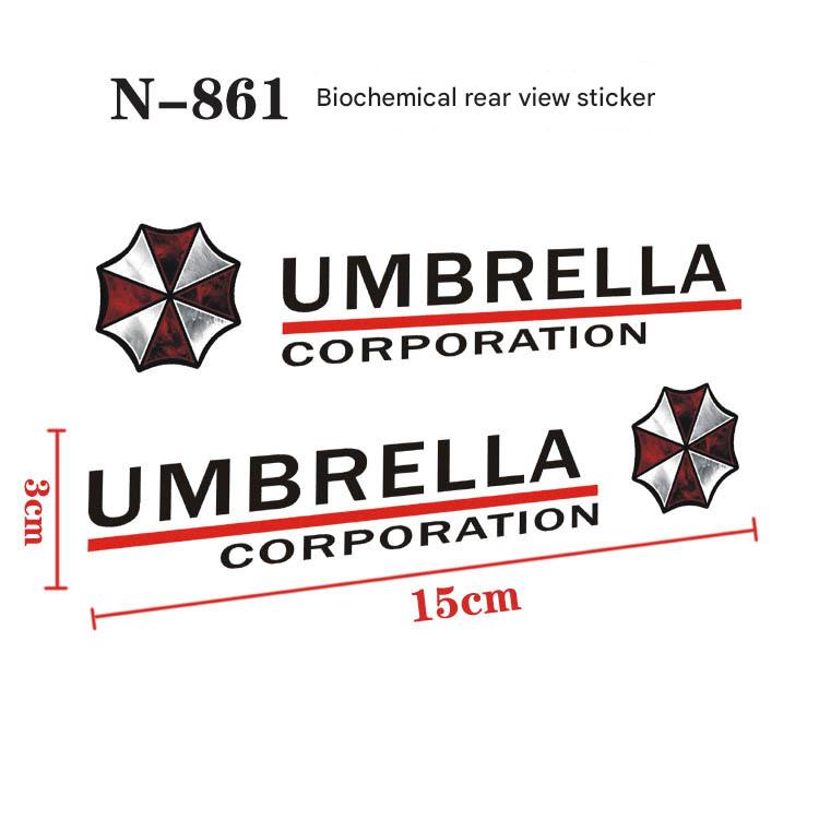 Firma Umbrella kreskówka kryzys biochemiczny naklejki samochodowe zarysowania pokrywa zmiana dekoracja ciało drzwi kreatywna osobowość naklejki samochodowe