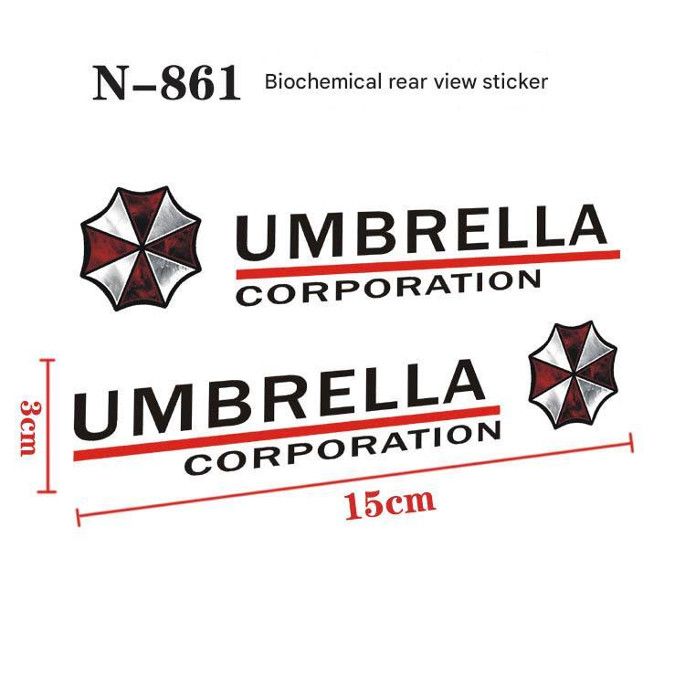 Firma Umbrella kreskówka kryzys biochemiczny naklejki samochodowe zarysowania pokrywa zmiana dekoracja ciało drzwi kreatywna osobowość naklejki samochodowe
