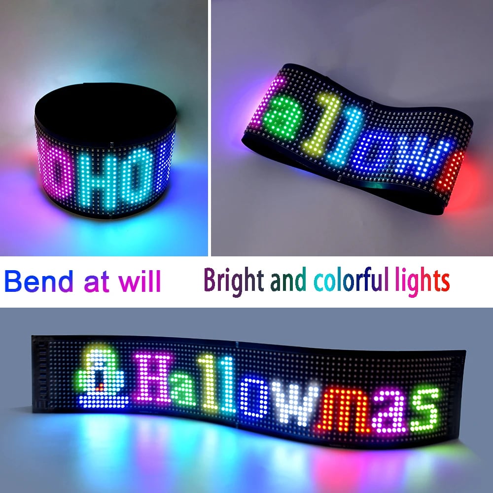 Ultracienki, elastyczny ekran LED Bluetooth