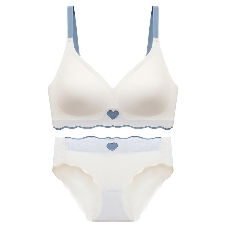 6 Τεμάχια 🔥Triumph -Ice Silk Seamless σουτιέν χωρίς ατσάλινο δαχτυλίδι 【S-XL】3 σετ (3 σουτιέν, 3 εσώρουχα)