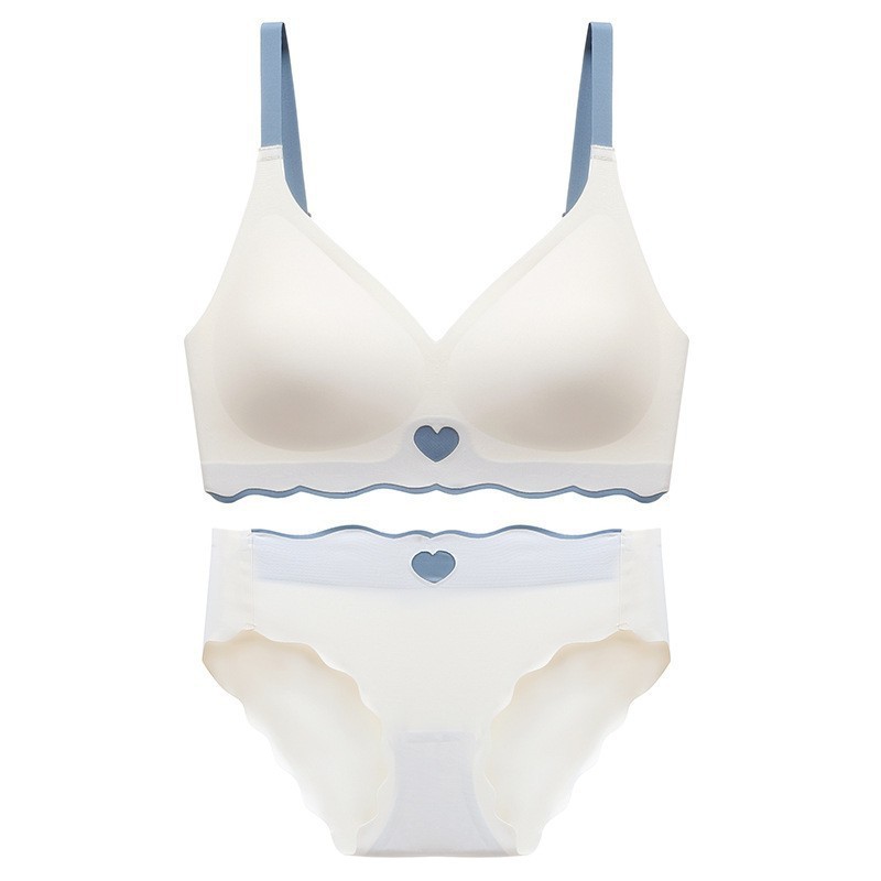 6 Τεμάχια 🔥Triumph -Ice Silk Seamless σουτιέν χωρίς ατσάλινο δαχτυλίδι 【S-XL】3 σετ (3 σουτιέν, 3 εσώρουχα)