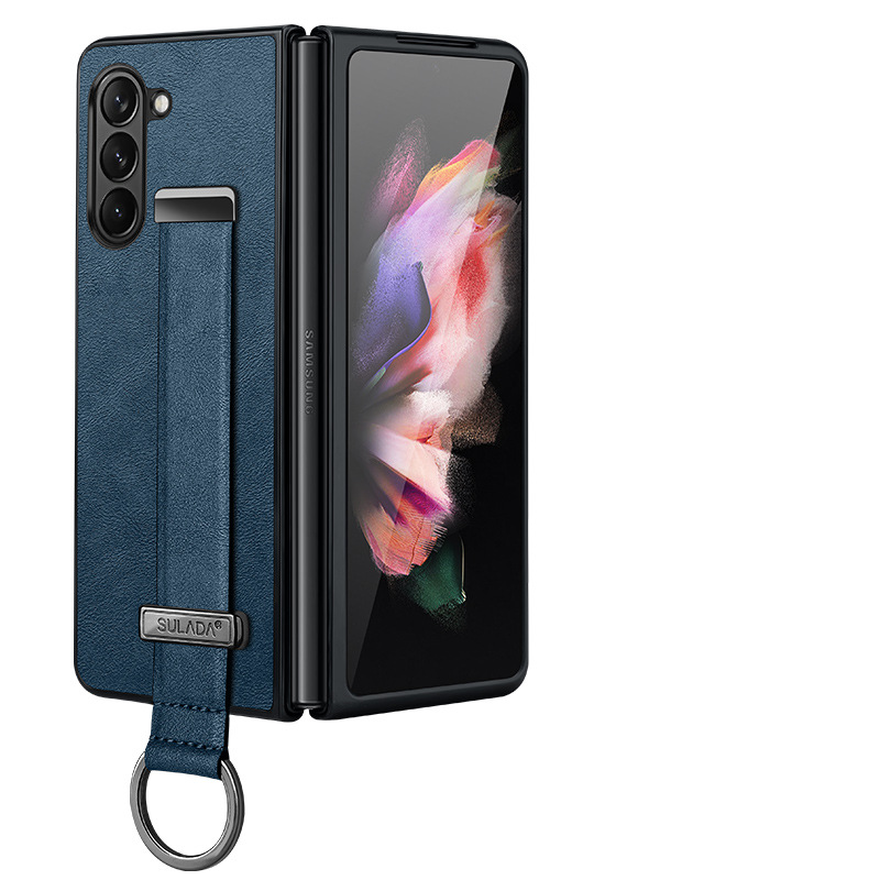 Etui na telefon komórkowy Samsung Zfold6 Sulada biznesowe etui z klapką ze skóry składanej 4/5/6 all-inclusive magnetyczne etui z przyssawką