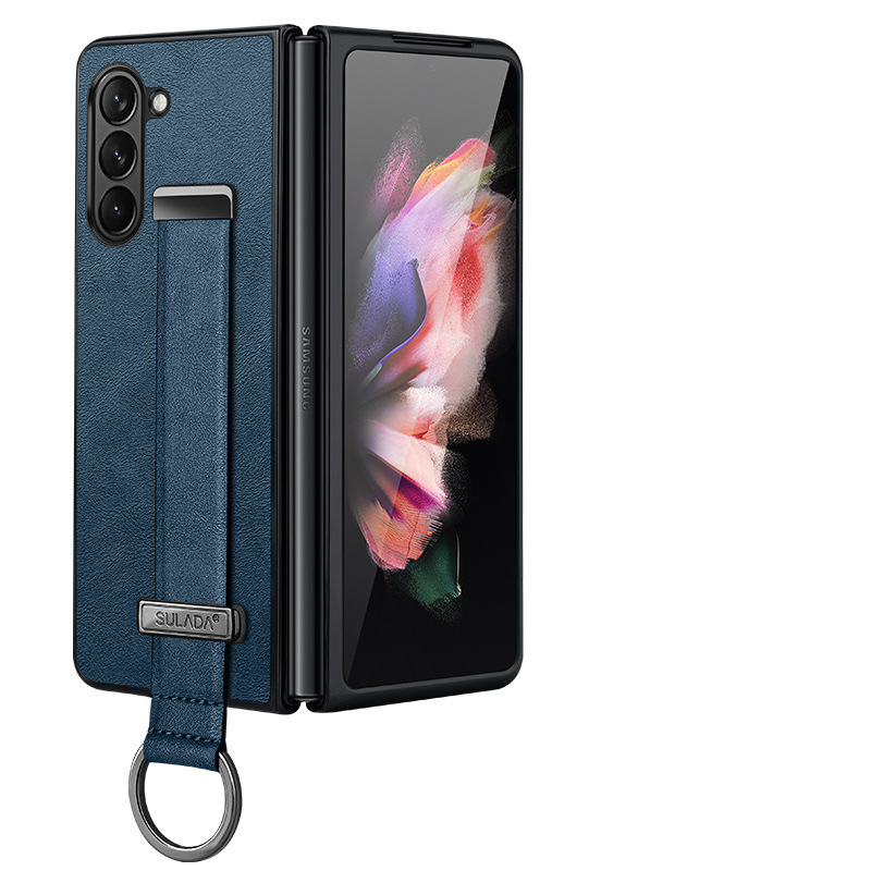 Etui na telefon komórkowy Samsung Zfold6 Sulada biznesowe etui z klapką ze skóry składanej 4/5/6 all-inclusive magnetyczne etui z przyssawką