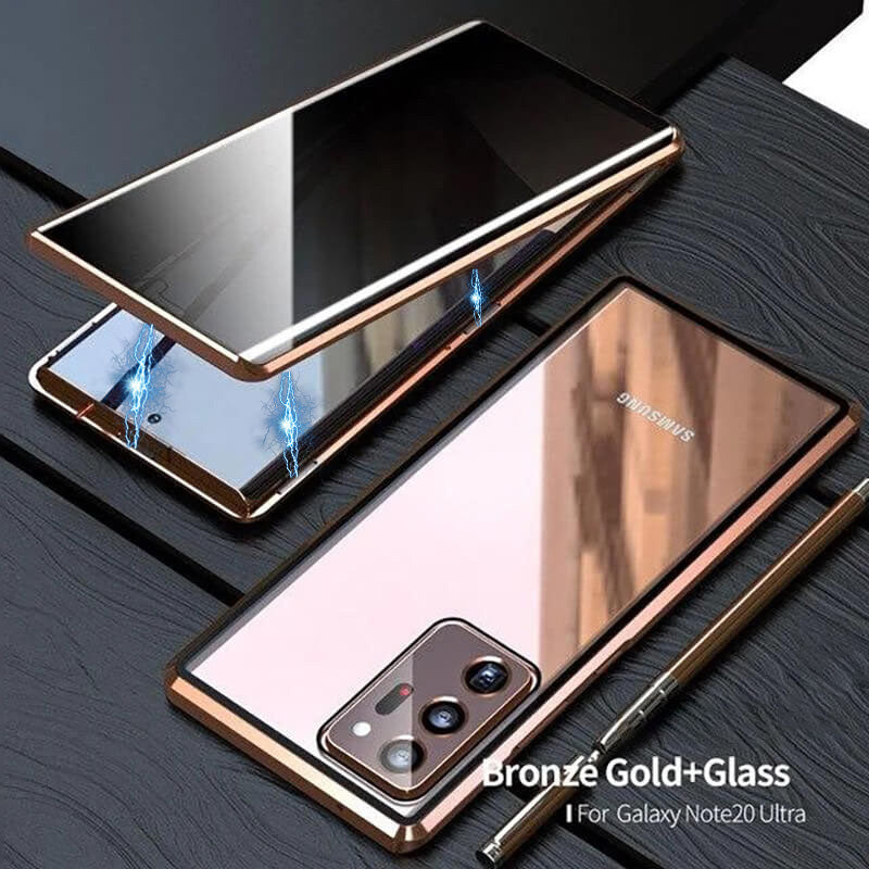 Θήκη τηλεφώνου Samsung μαγνητική διπλής όψης από σκληρυμένο γυαλί