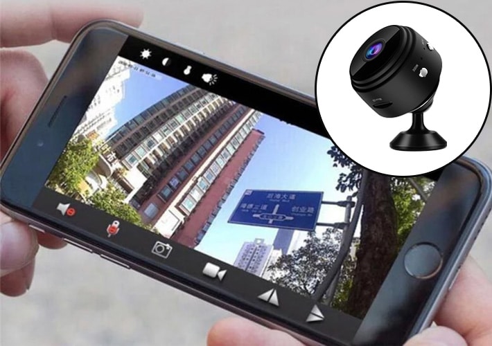 BEZPRZEWODOWA KAMERA MINI HD Mini kamera szpiegowska została zaprojektowana tak, aby była mała, kompaktowa i dyskretna, aby umożliwić ukryty monitoring.