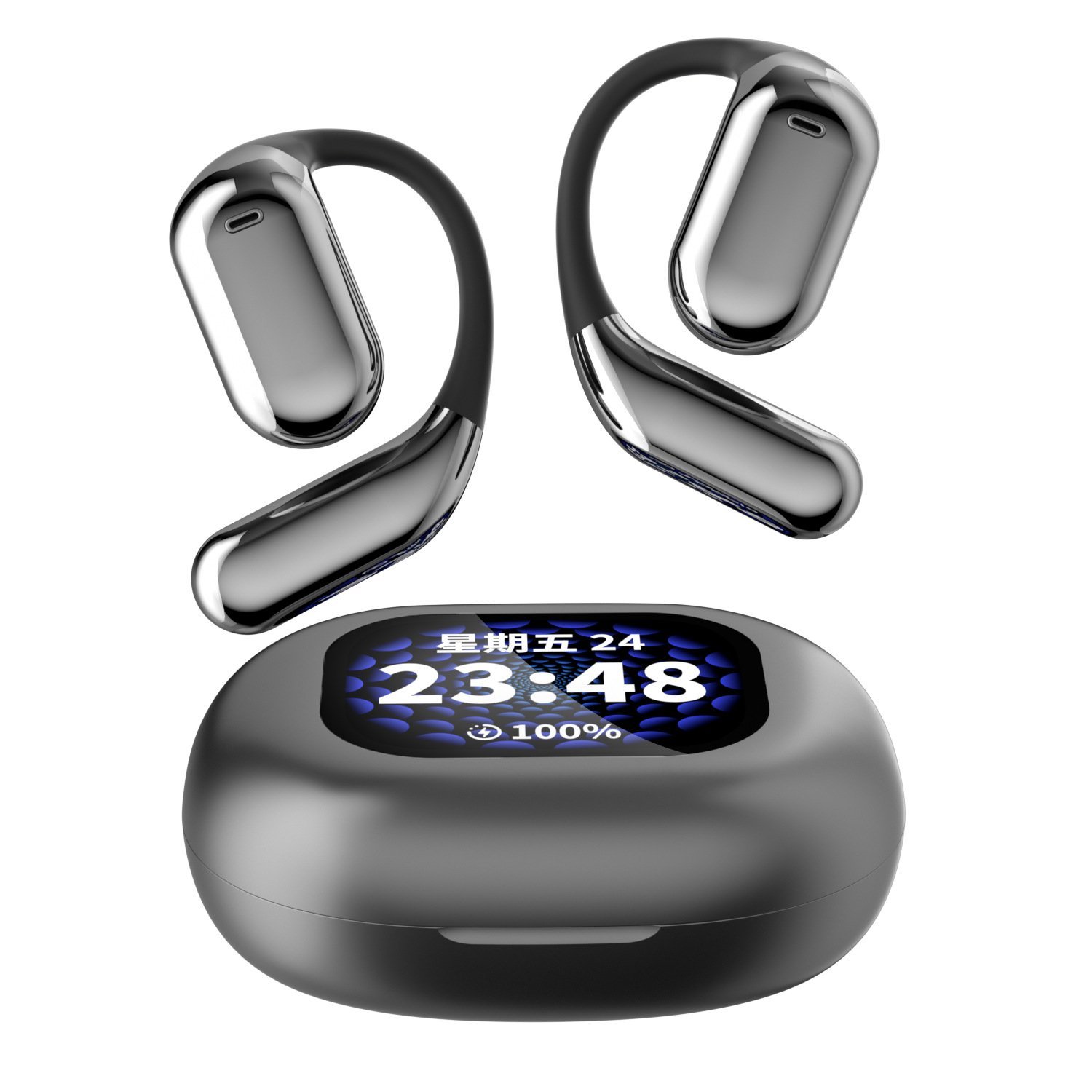Prawdziwe, potężne słuchawki douszne Bluetooth 5.3 Open Ear
