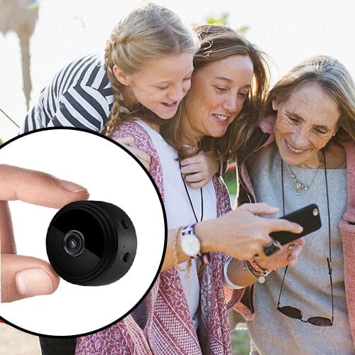 BEZPRZEWODOWA KAMERA MINI HD Mini kamera szpiegowska została zaprojektowana tak, aby była mała, kompaktowa i dyskretna, aby umożliwić ukryty monitoring.