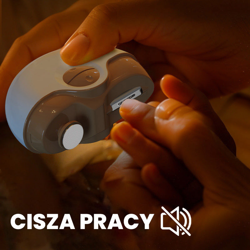 Homeza elektryczna szlifierka do paznokci w pełni automatyczny obcinacz do paznokci nożyczki do paznokci dla niemowląt i małych dzieci bezpieczne obcinanie paznokci zapobiegające rozpryskom