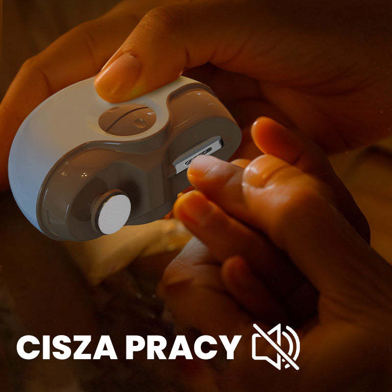 Homeza elektryczna szlifierka do paznokci w pełni automatyczny obcinacz do paznokci nożyczki do paznokci dla niemowląt i małych dzieci bezpieczne obcinanie paznokci zapobiegające rozpryskom