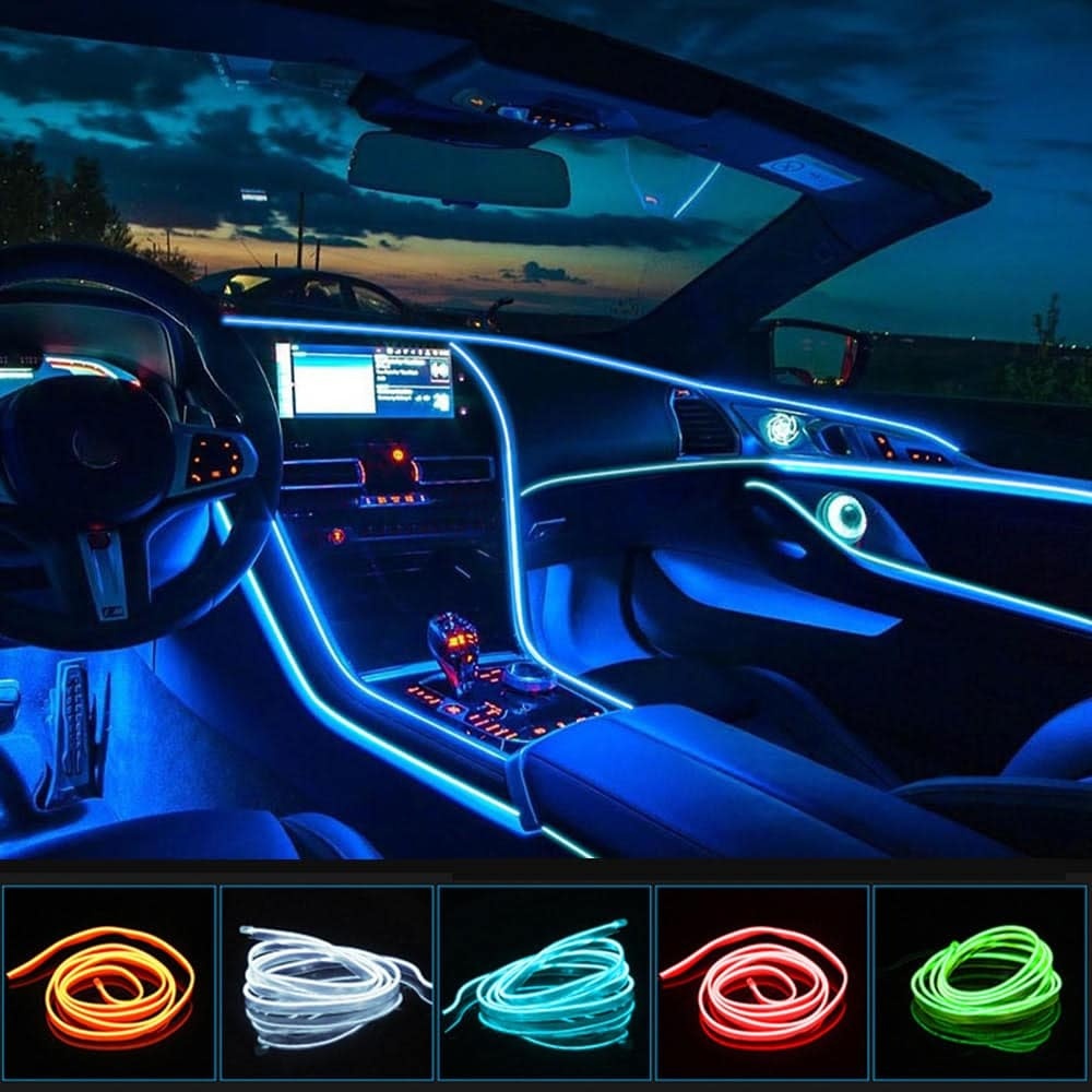 Taśma LED Carmistic™ - 5 metrów Taśmy LED Carmistic™ sprawiają, że każdy samochód wygląda luksusowo. Neonowa taśma LED o długości 5 metrów jest dostępna w 3 różnych modnych kolorach i pasuje do każdego samochodu.