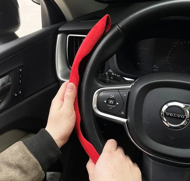 Suede steering wheel cover for your vehicle