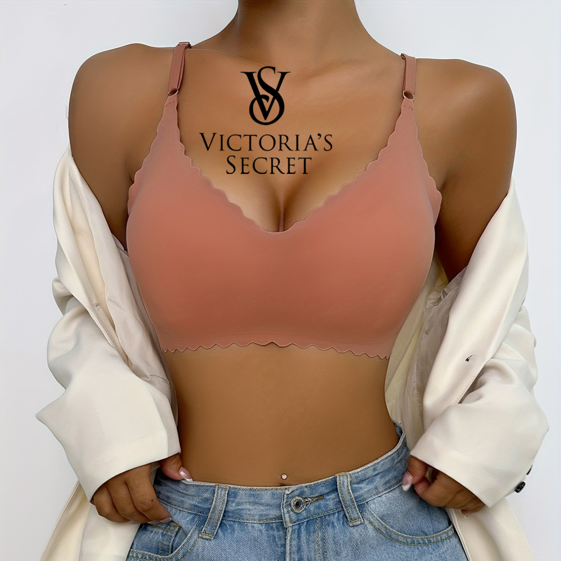 [3 kawałki.] Biustonosz koronkowy Victoria's Secret [75-105]