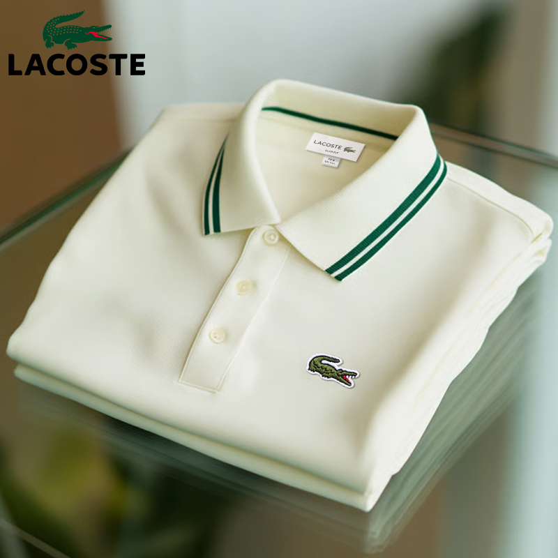 Lacoste Męska koszulka biznesowa z krótkim rękawem
