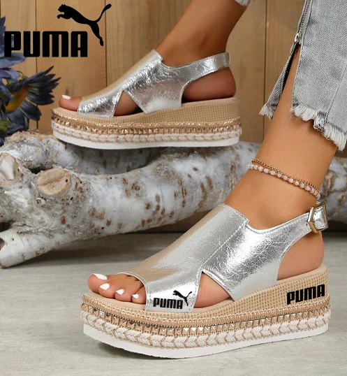 PUMA® 2024 Najnowsze wygodne damskie sandały podwyższające
