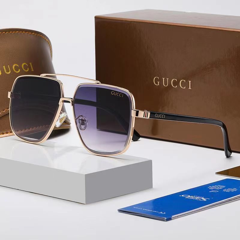 Γνήσια γυαλιά ηλίου GUCCI 2024【Θήκη γυαλιών + ποτήρια】