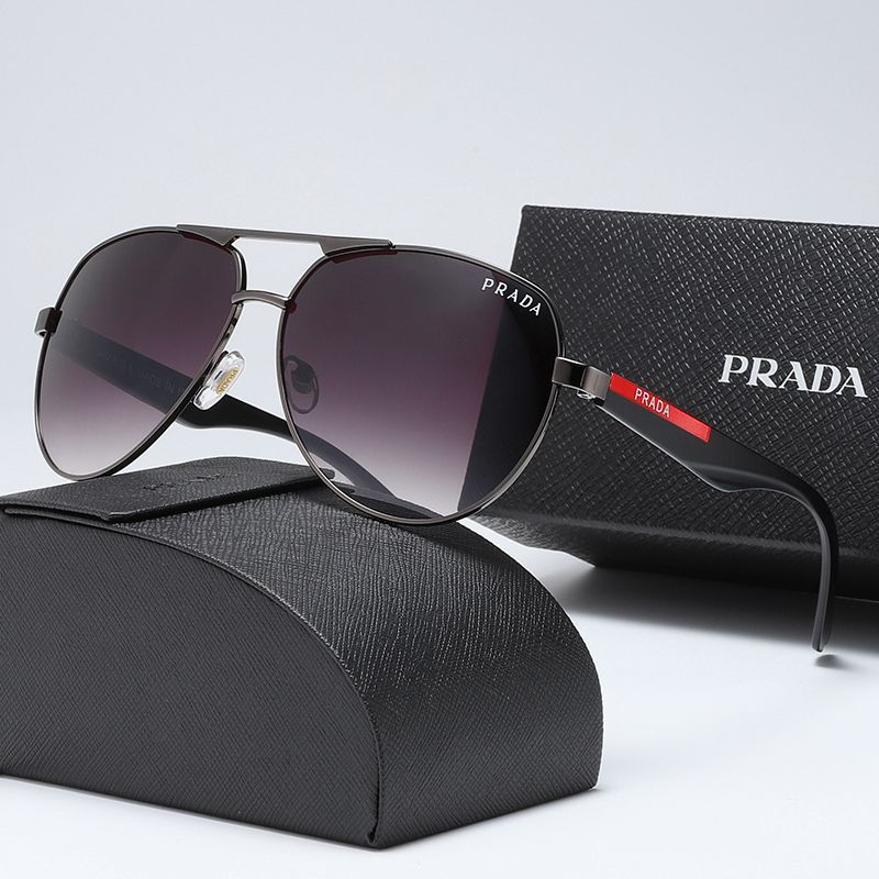 PRADA🕶️okulary antypromieniowe i anty-UV w złotej oprawce