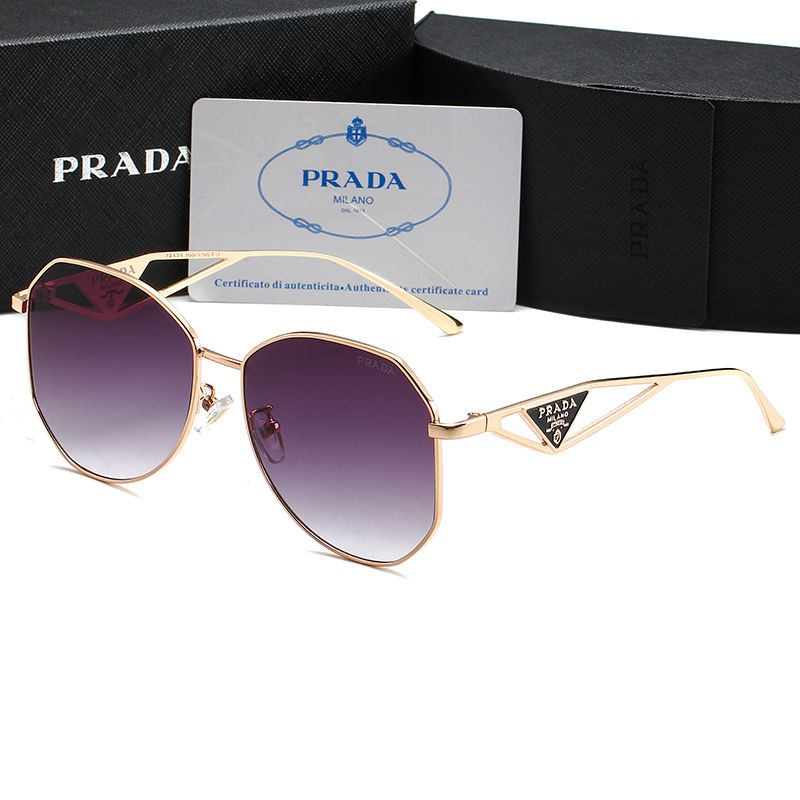 PRADA🕶️okulary antypromieniowe i anty-UV w złotej oprawce