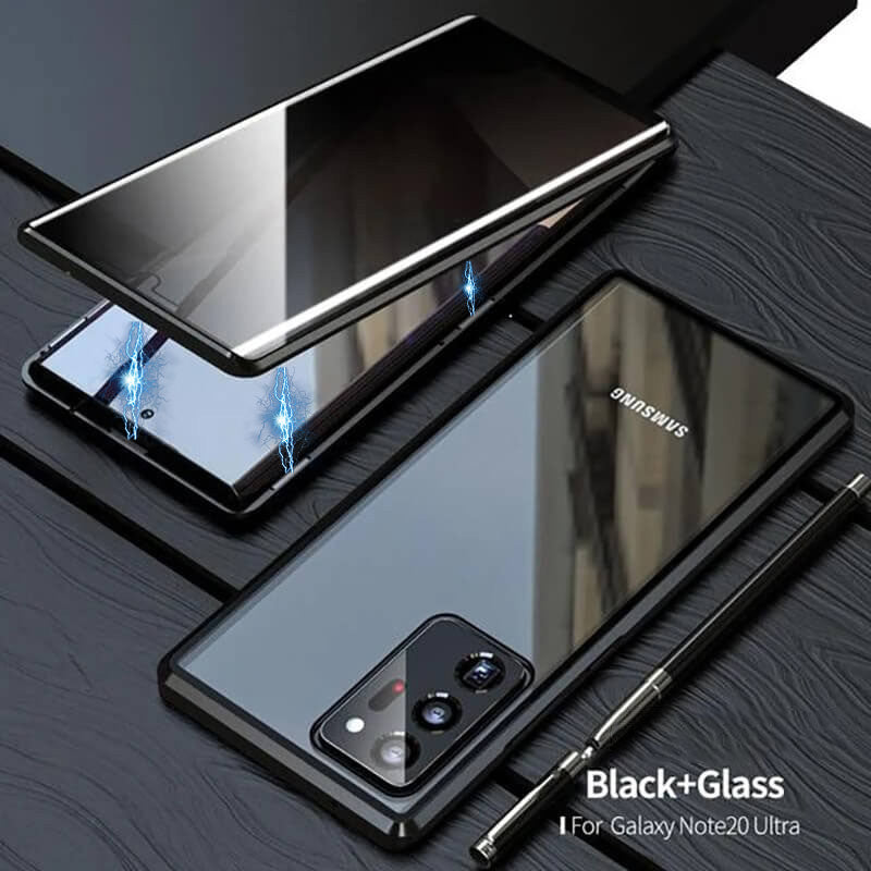 Obudowa na telefon Samsung, magnetyczna, dwustronna, ze szkła hartowan