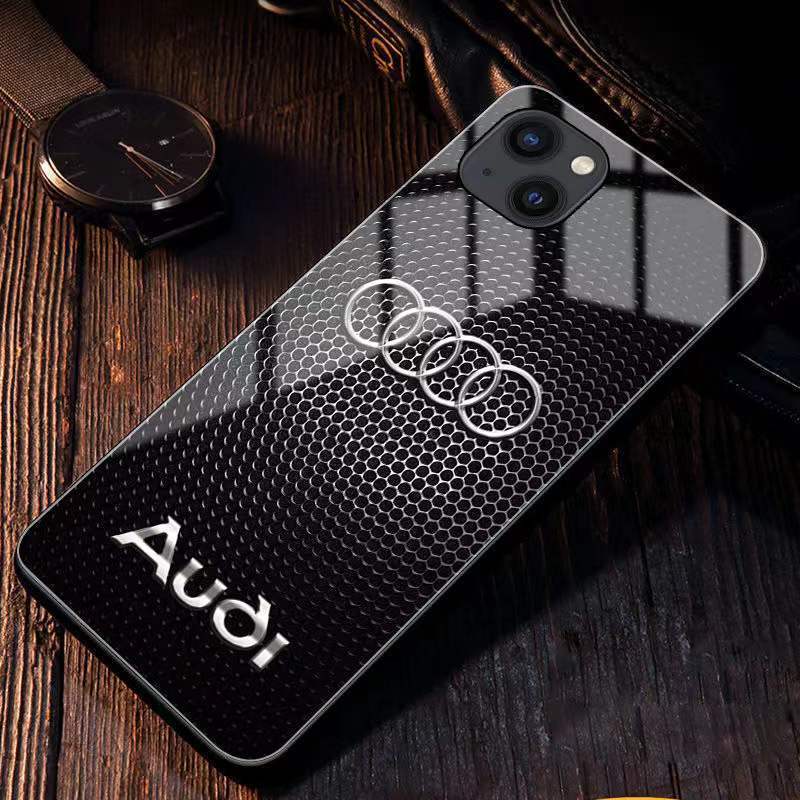 Etui na telefon komórkowy z logo samochodu, model niestandardowy, dowolny model samochodu, model telefonu komórkowego, pełna seria Apple