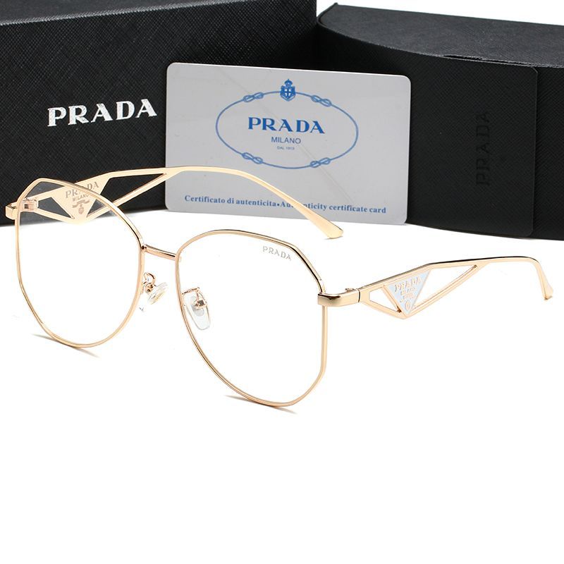 PRADA🕶️okulary antypromieniowe i anty-UV w złotej oprawce