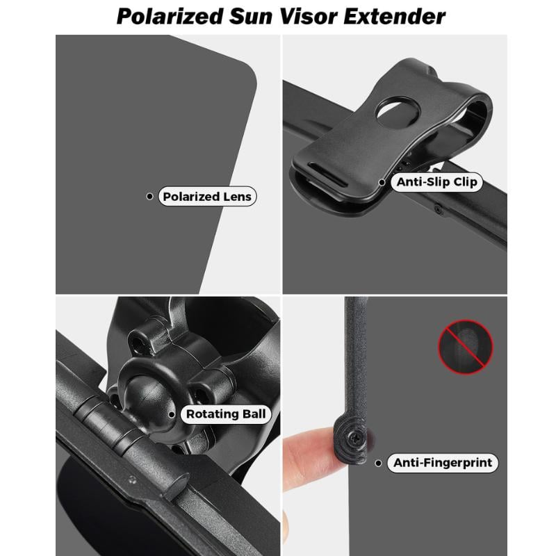 Extensor de viseira polarizado anti-reflexo universal - dia e noite
