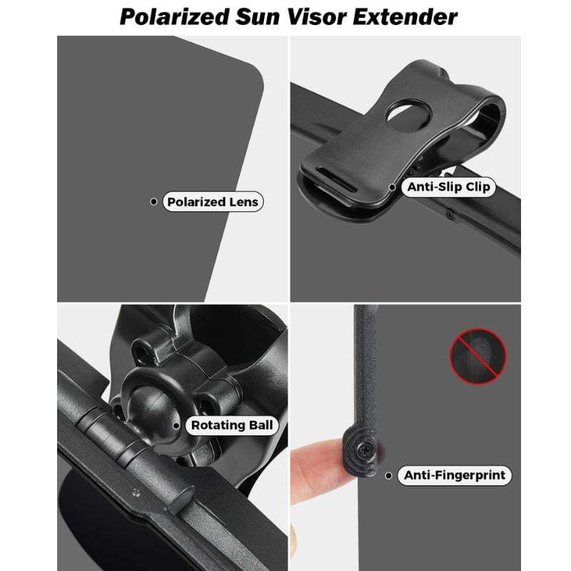 Extensor de viseira polarizado anti-reflexo universal - dia e noite
