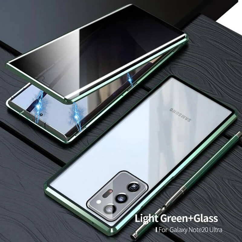 Θήκη τηλεφώνου Samsung μαγνητική διπλής όψης από σκληρυμένο γυαλί