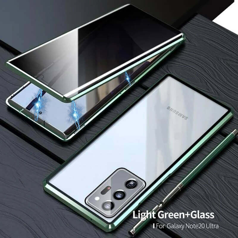 Θήκη τηλεφώνου Samsung μαγνητική διπλής όψης από σκληρυμένο γυαλί