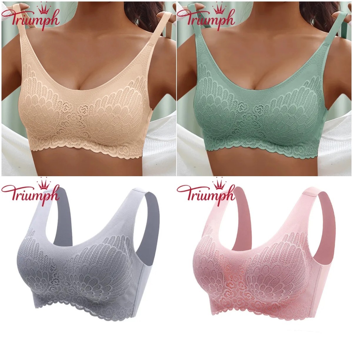 ?Triumph - (3 komada) grudnjak za sportski prsluk od lateksa��M-4XL��