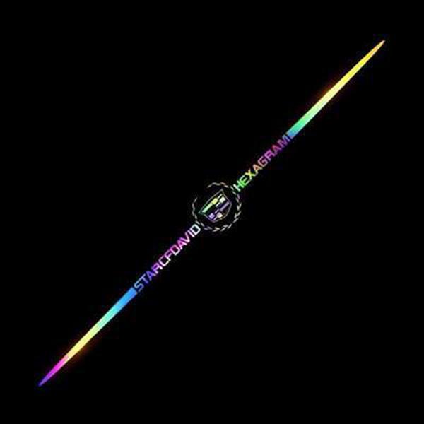 3D kolorowa odblaskowa naklejka samochodowa laserowa 10 szt.