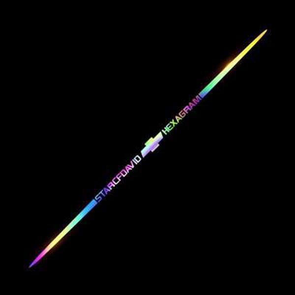 3D kolorowa odblaskowa naklejka samochodowa laserowa 10 szt.