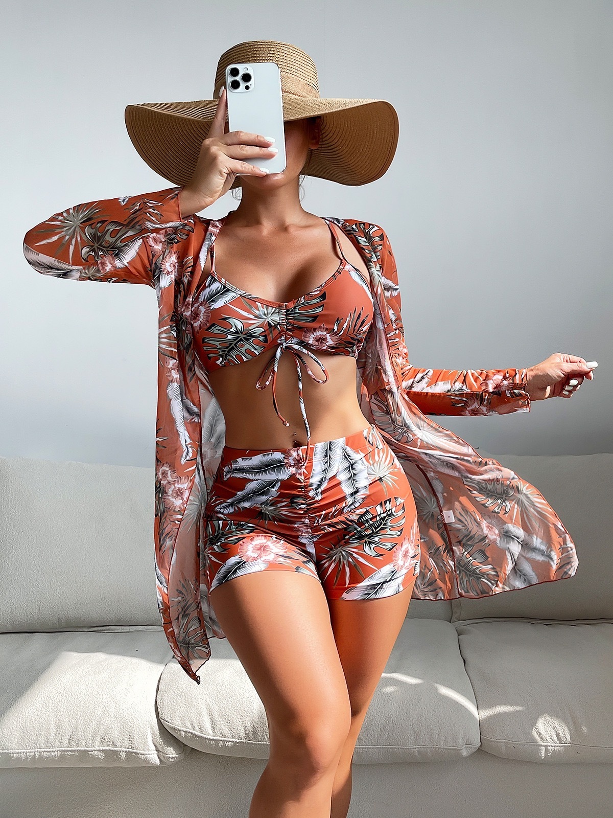 【✨Pirkite 1 ir gaukite 1 nemokamai】👙 Naujas madingas naujas trijų dalių maudymosi kostiumėlis, yra daugiau spalvų