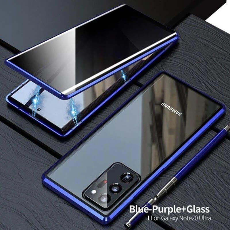 Θήκη τηλεφώνου Samsung μαγνητική διπλής όψης από σκληρυμένο γυαλί
