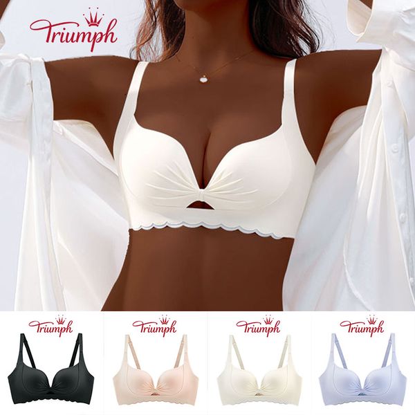 Triumph® – 3 sztuki💖50% zniżki✨2024 nowy damski haftowany miękki biustonosz w dużym rozmiarze