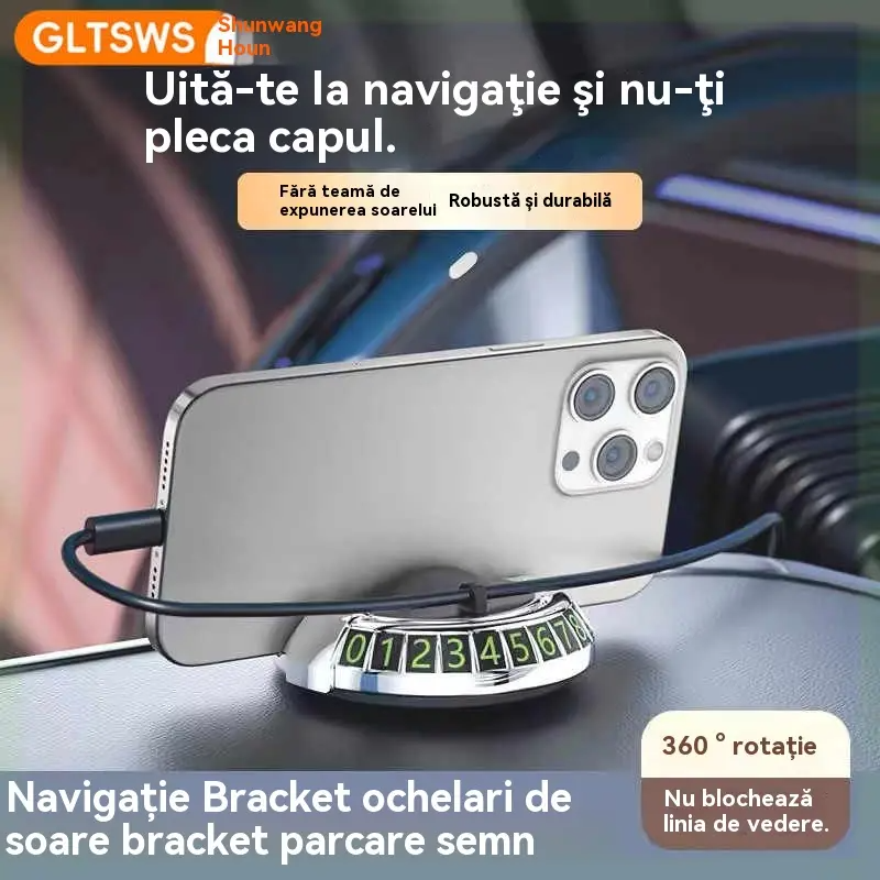🚗 【Oferta świąteczna】 【Kup 1, a 1 dostaniesz za darmo】 2024 Nowy samochodowy uchwyt na telefon komórkowy Parking Tablica rejestracyjna Nawigacja Wielofunkcyjna tablica rejestracyjna