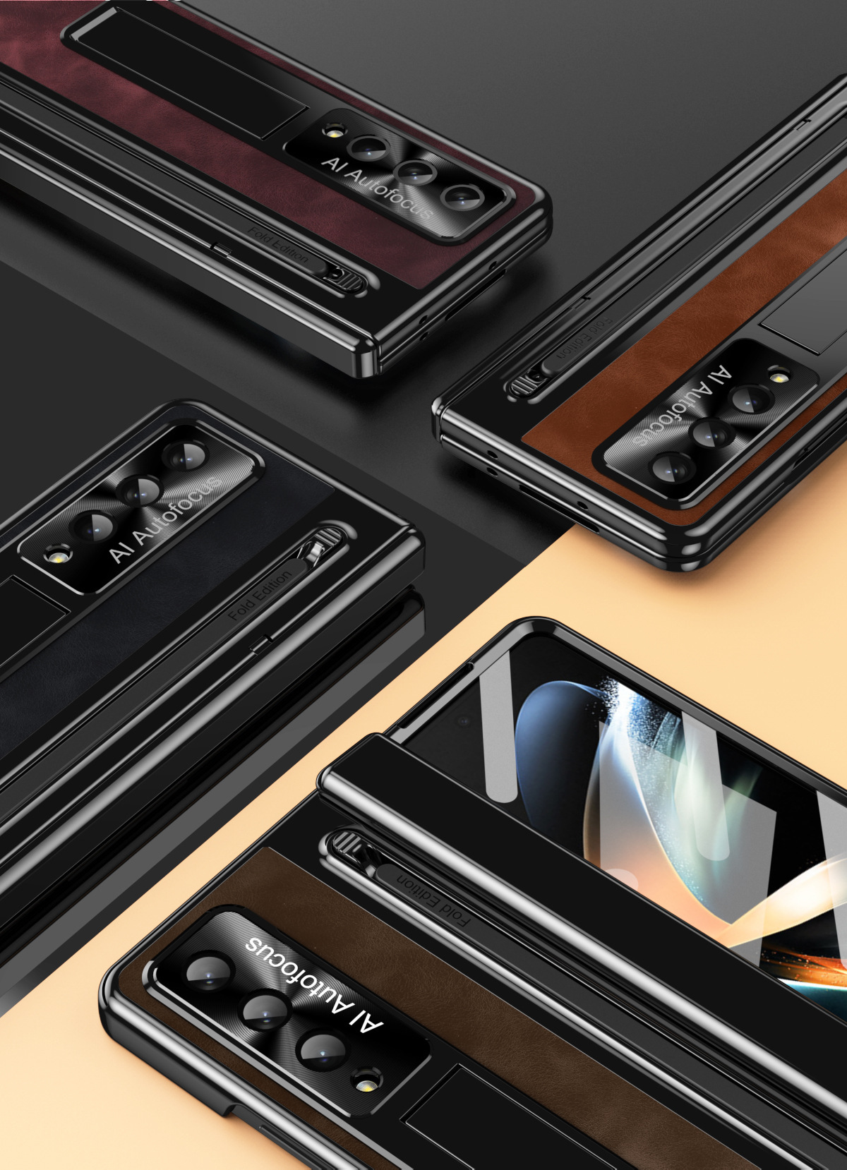 Nadaje się do etui na telefon komórkowy Samsung Zfold FOLD4 składana oficjalna folia na pióro wielofunkcyjne etui ochronne zapobiegające upadkowi